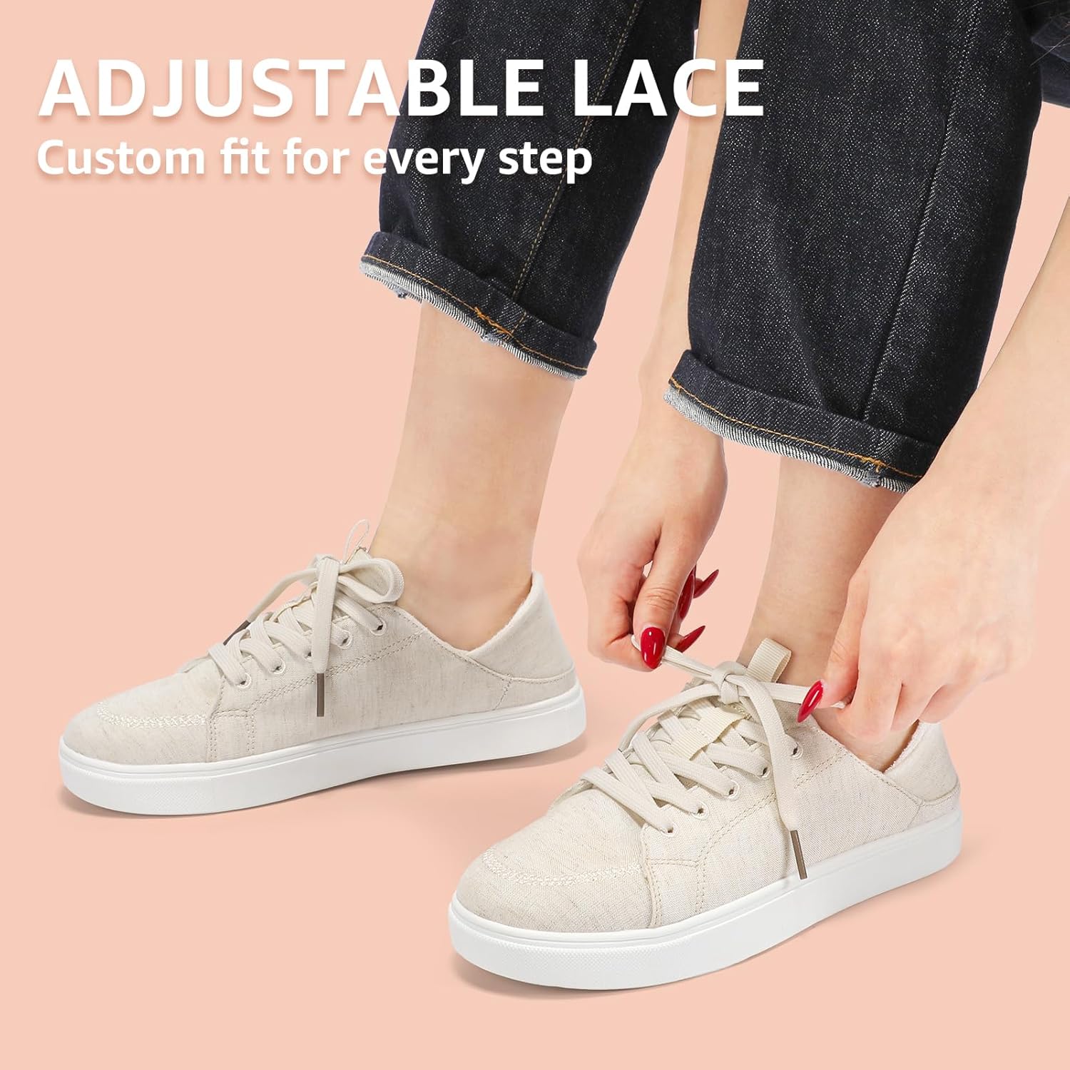 STQ Womens Orthopedic Casual Sneakers Arch Support | Foldable Heel Tennis Shoes | Business Lightweight Comfort - Image 6