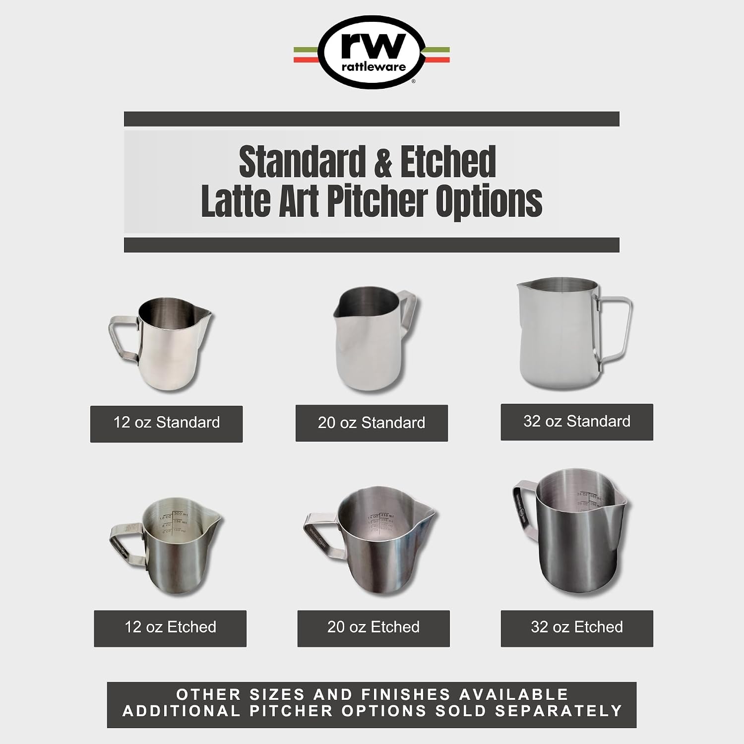 Rattleware 12oz Stainless Steel Latte Art Pitcher
