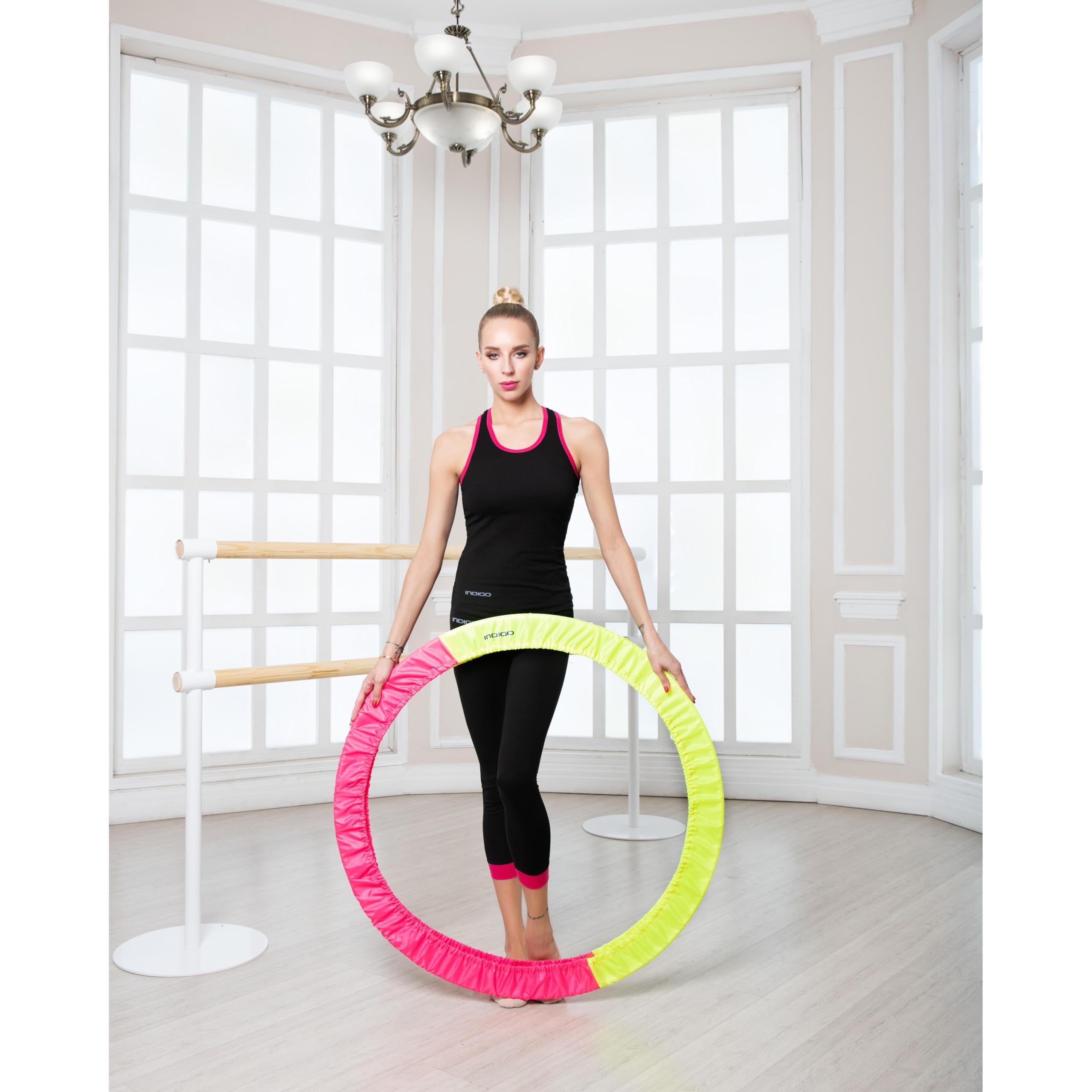 DRUNA Custodia per cerchi da ginnastica ritmica indaco 60-90 cm