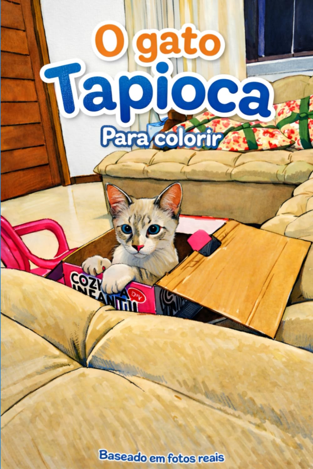 O gato Tapioca - Para colorir