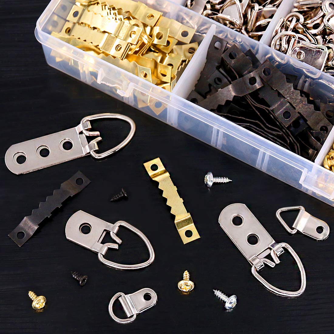 Image secondaire de Swpeet 160 pcs Assortiment kit de cintres avec vis, d'images, Cintres Assortiment de kit pour l'image des Solutions à suspendre