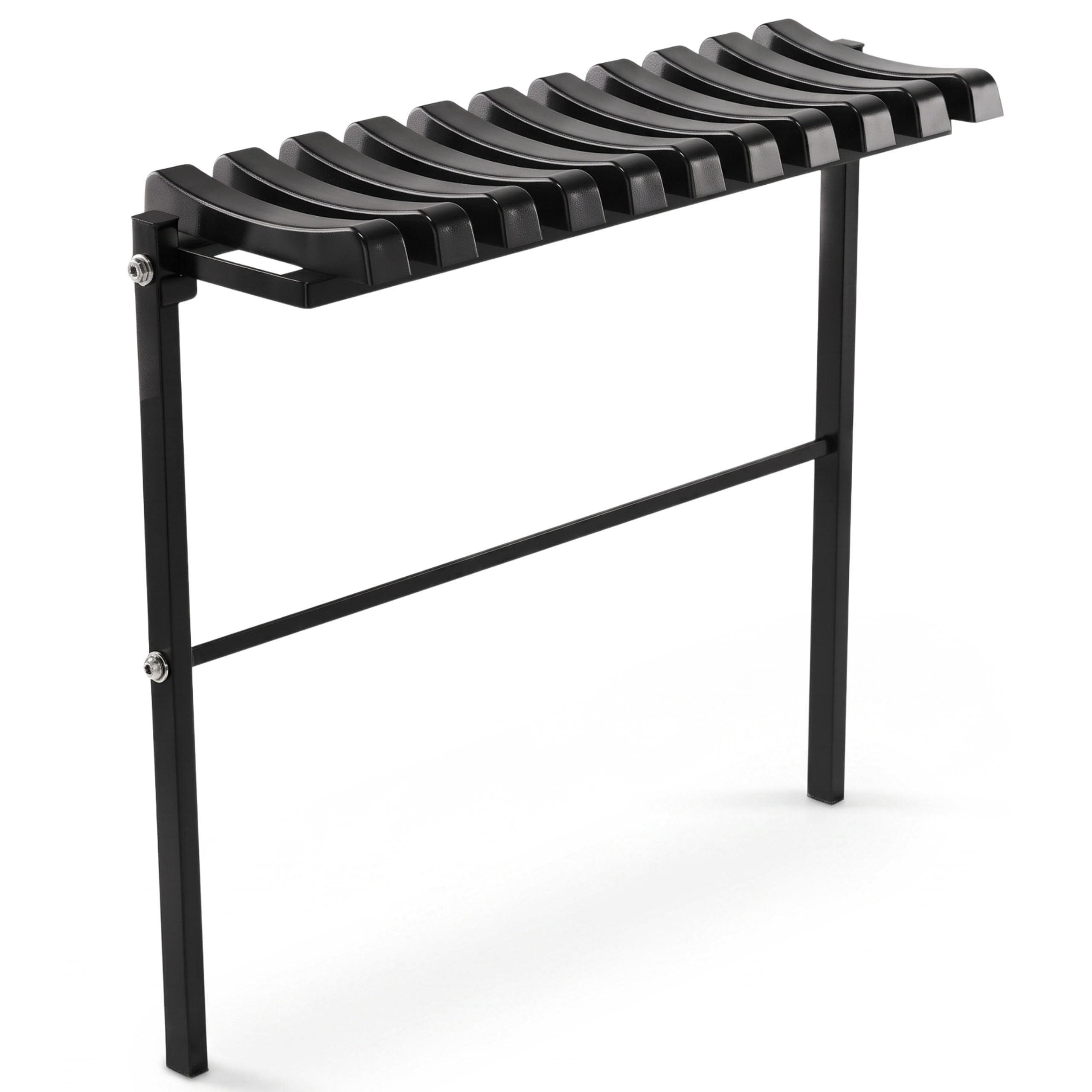Banco negro PLEGABLE para jardín, banco ENTERRADO para CEMENTERIO 68 cm