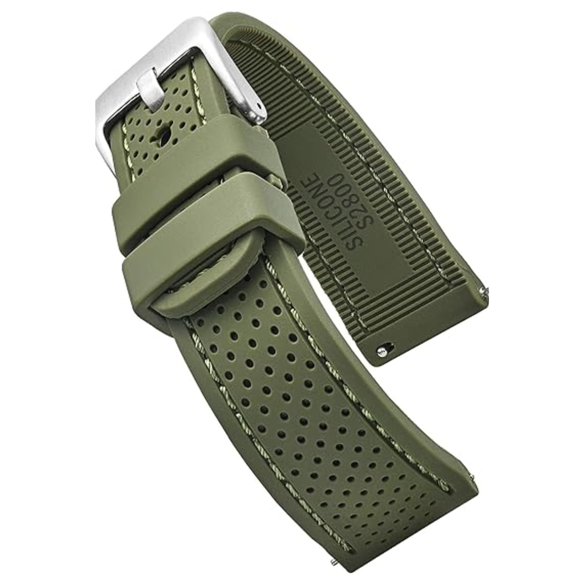 Alpine Premium Quality Waterproof Silicone Watch Band Strap with Quick Release – Soft Rubber Watch Band, Assorted Colors - 20mm, 22mm, 24mm