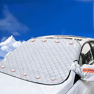 Frontscheibenabdeckung, Auto Winter Frostabdeckung mit 9 Magnet, Universelle Faltbar Winschutzscheiben Abdeckung für alle PKW Auto, SUV, Gegen Schnee, EIS, Frost, Staub