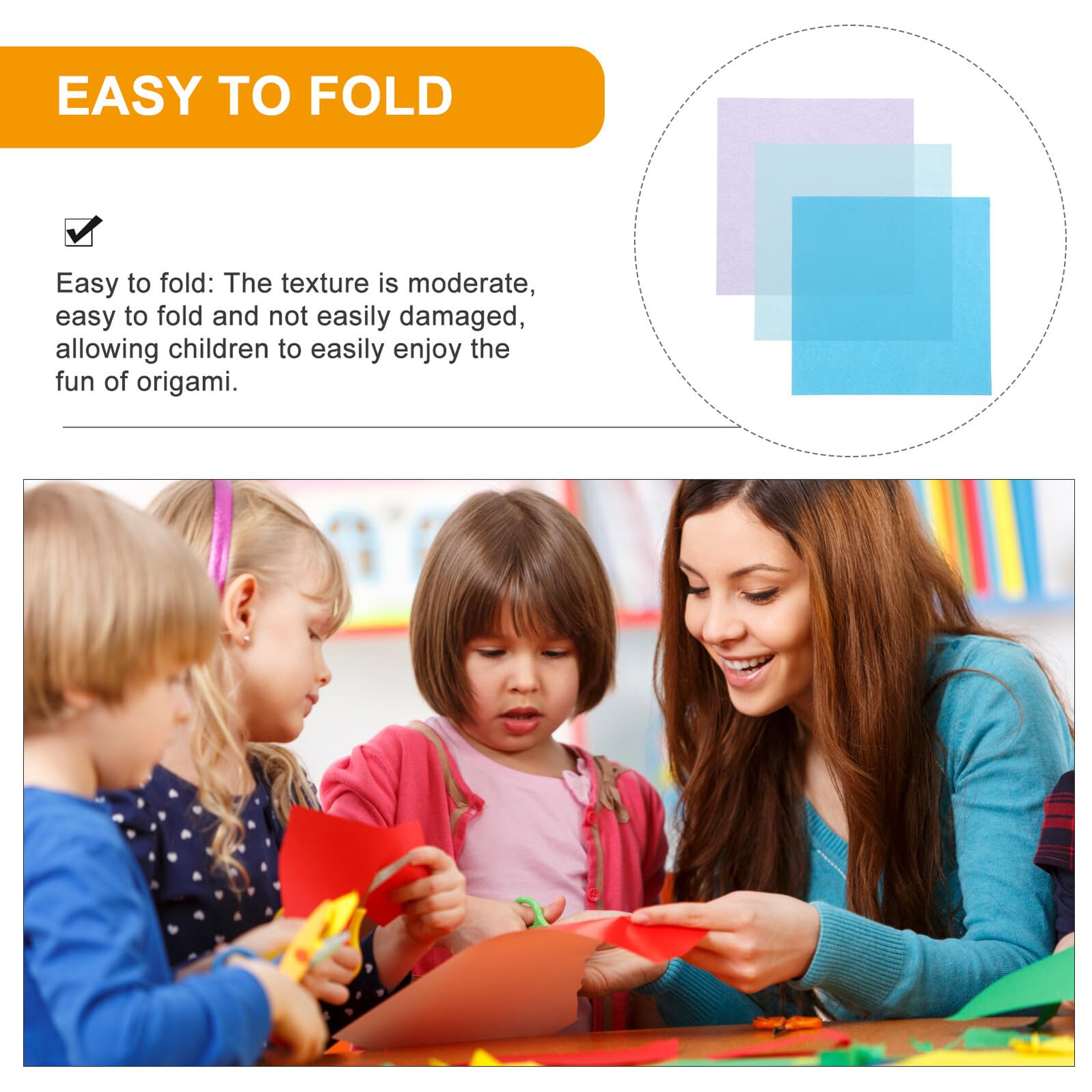 Papel de Origami Infantil Cuadrado 15cm Doble Cara, 600 Hojas