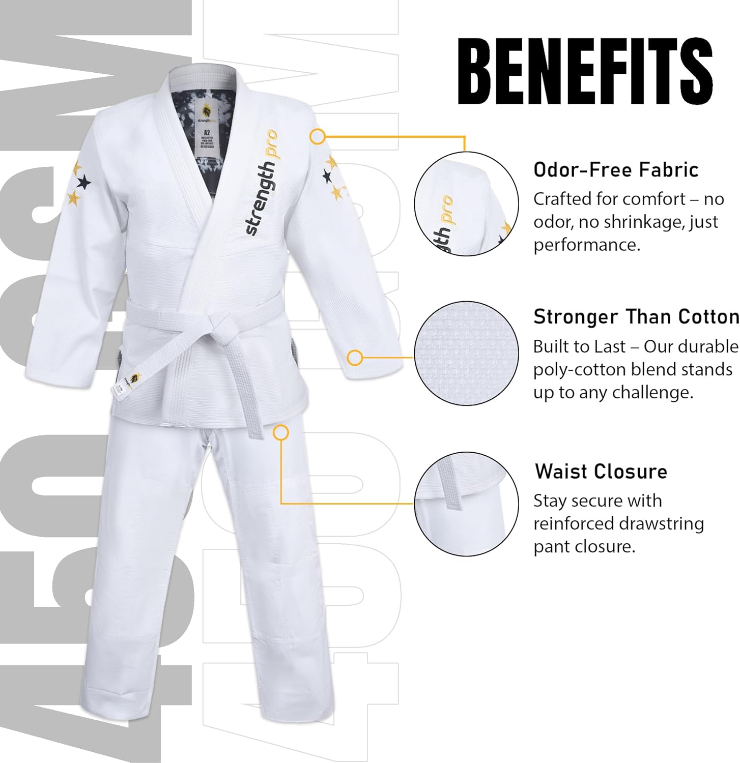 BJJ Gi Men Brazilian Jiu Jitsu Gi IBJJF Approved & Lightweight Preshrunk Fabric Kimono BJJ jujitsu Gi, No Belt