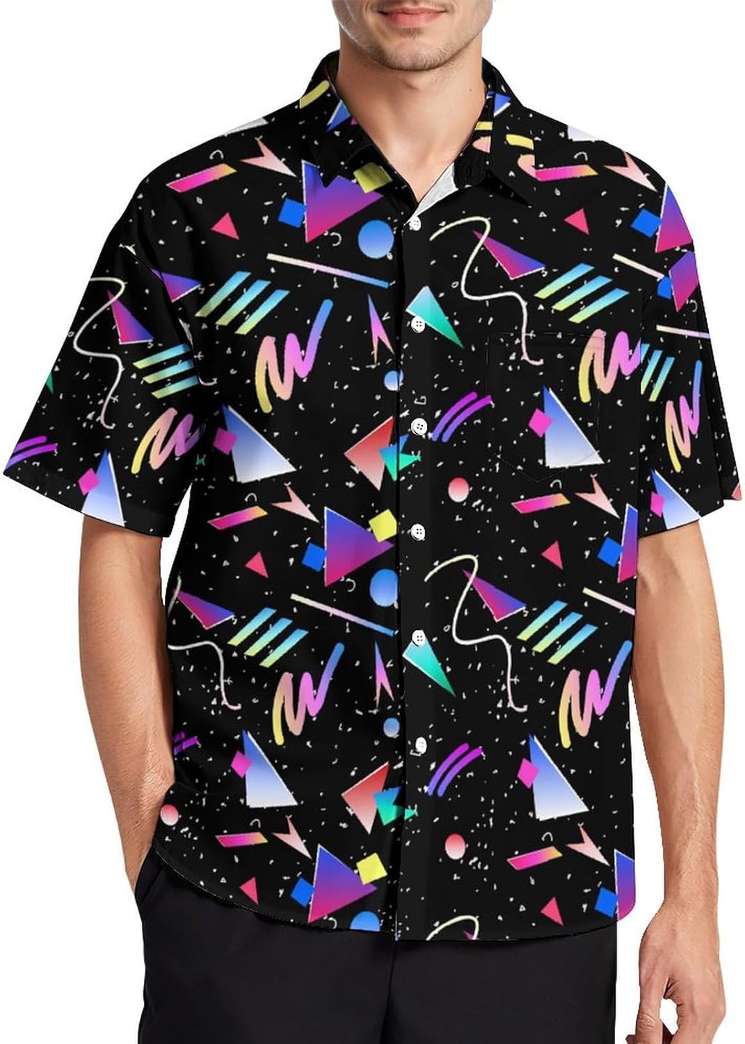 Men's Hawaiian Shirt Short Sleeve Button Down Beach Shirt Quick Dry Clothes Breathable Casual Summer Tops Dress Shirt