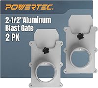 Vista 9 de POWERTEC 70357 Puerta de ráfaga de montaje en pared de 4 pulgadas con soporte para colector de polvo, accesorios de recolección de polvo, 1 paquete