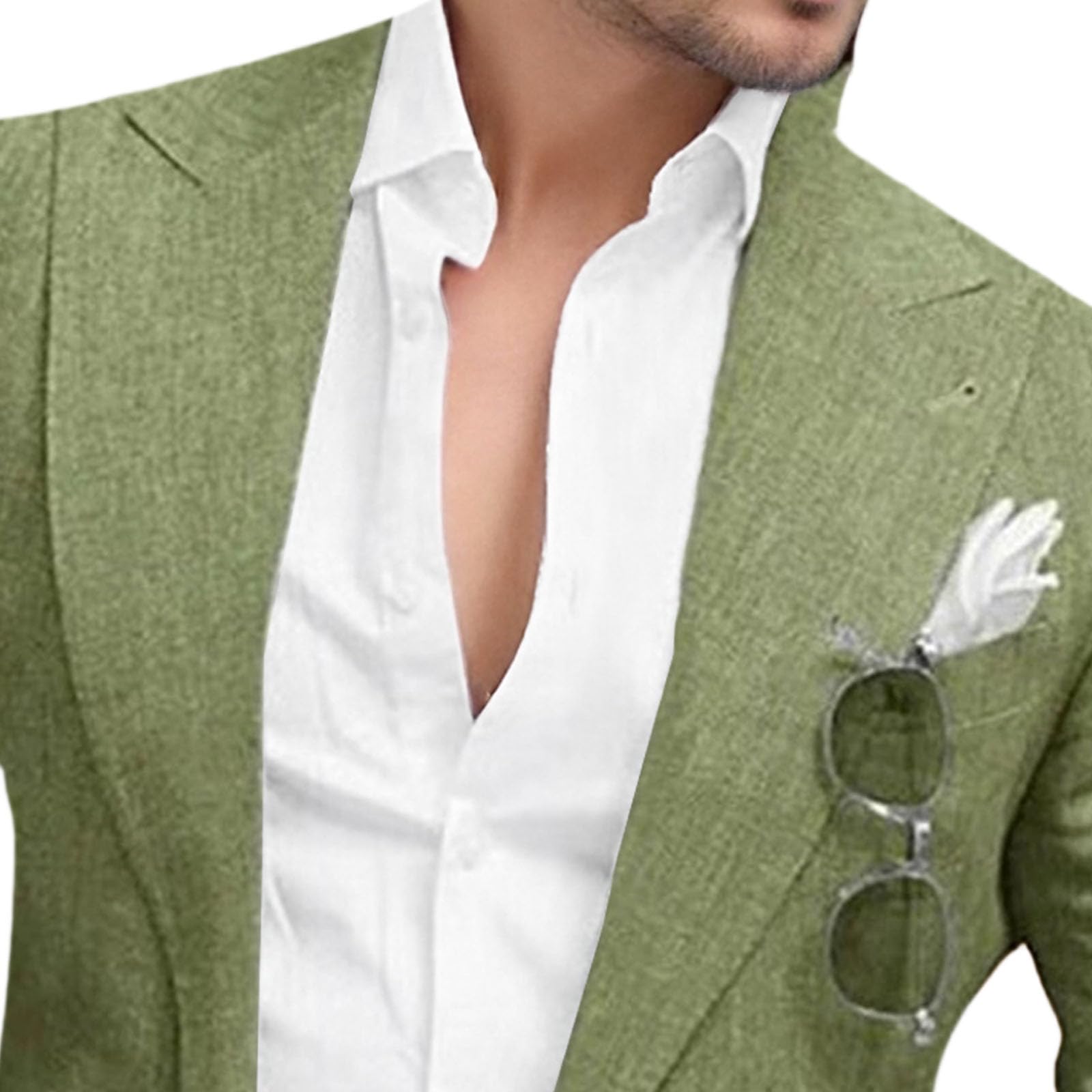 Completo da Uomo a Due Pezzi Slim Fit in Lino, Abito da Sposo Sear Sucker, Giacca e Pantaloni per Lavoro e Matrimonio.