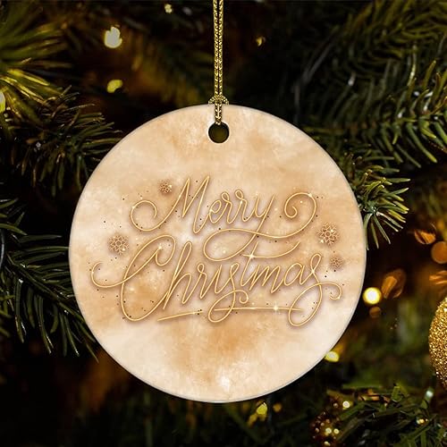 Two-Side Printed Merry Christmas Marble Ceramic Christmas Ornament Novelty for Family Friends Kids Marble Christmas Keepsake Pendants Two-Side Printed Merry Christmas Marble Ceramic Christmas Ornament Novelty for Family Friends Kids Marble Christmas Keepsake Pendants