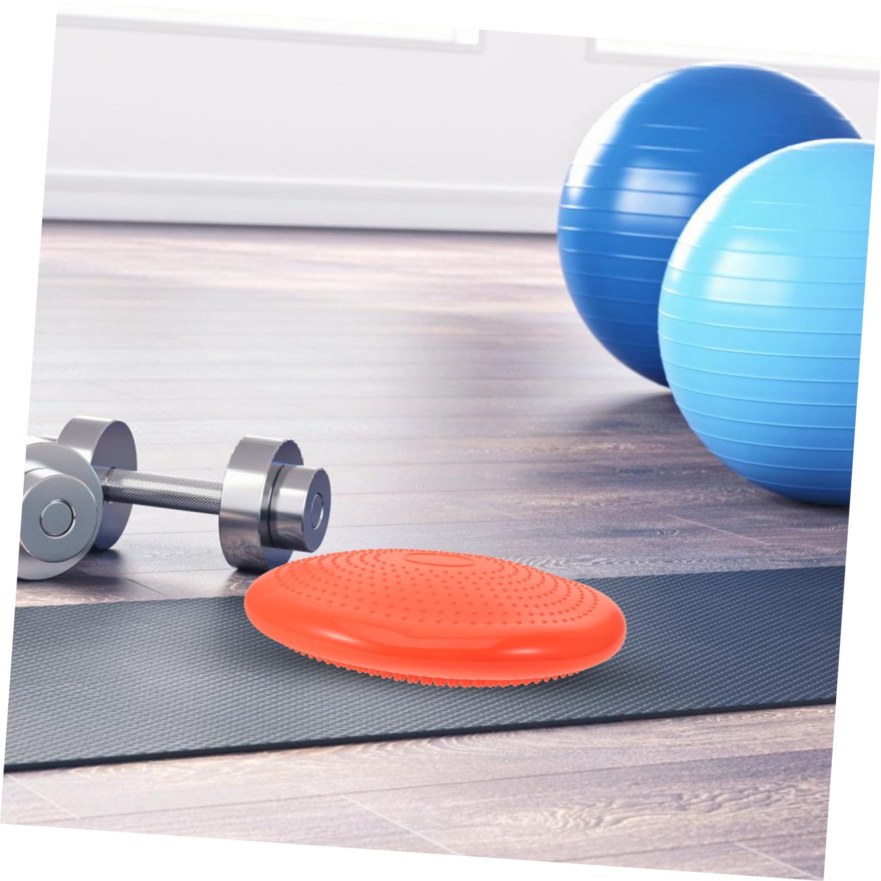 Coussin D’équilibre Gonflable Rond pour Yoga et Fitness en Pvc Orange