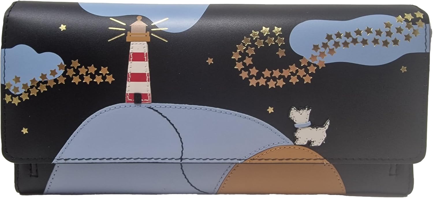 RADLEY London Lighthouse Large Flapover Leather Wallet (Black)