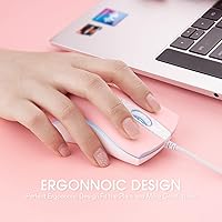 Vista 4 de Rii Ratón con Cable, Ratón USB para Computadora, Ratones Ópticos RGB para Oficina para PC, Computadora, Laptop, Escritorio, Windows, Chromebook