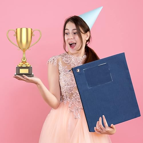 Miniatura 7 de Bolsas de depósito bancario de 14 x 11 pulgadas con cremallera azul entre oficinas, bolsa de tránsito de lona con ojal para documentos, dinero,