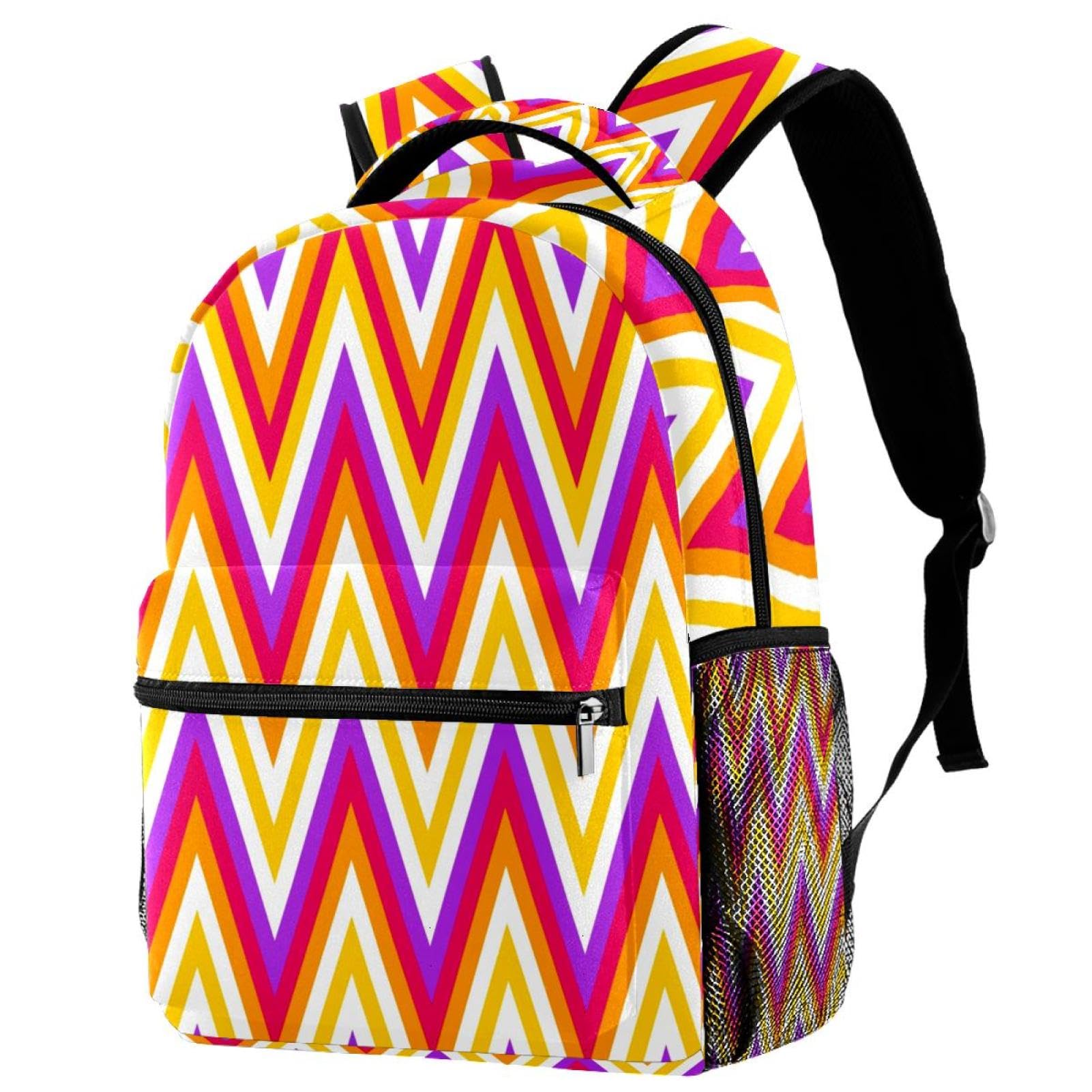 Sac à dos de voyage décontracté à chevrons pour les sorties et les cours - 7