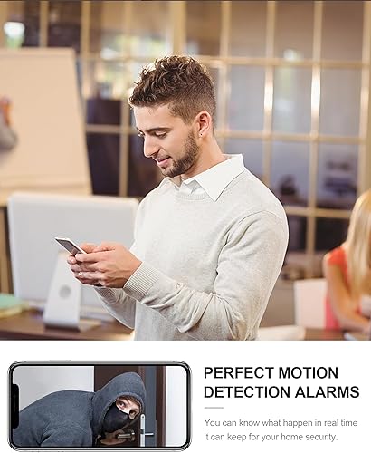 Miniatura 4 de Cámara interior 4K HD para seguridad interior con control de aplicación, detección de movimiento y visión nocturna, cámara inalámbrica WiFi Negro