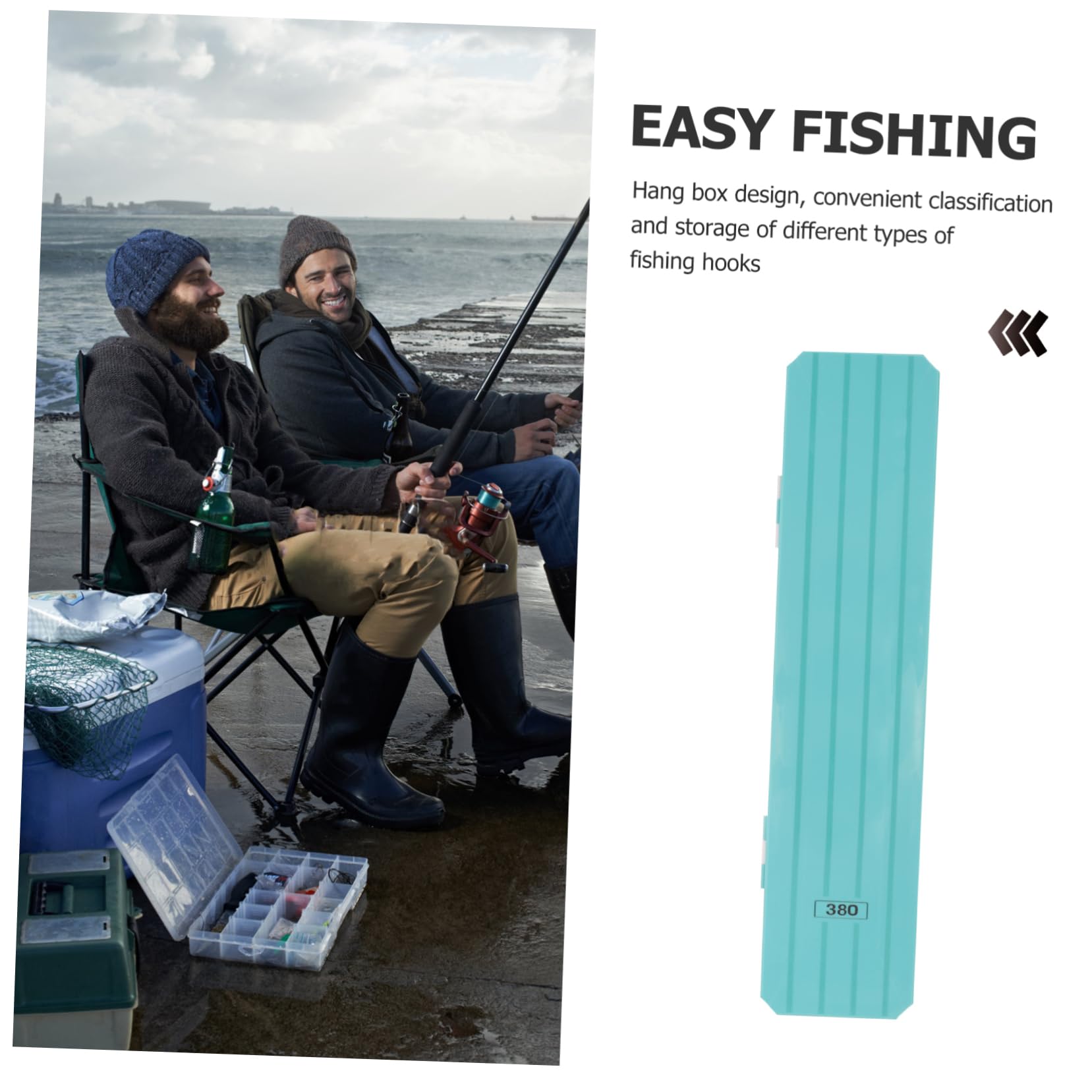 Abaodam Scatola Da 5 Pezzi scatola per ami da pesca Accessori Porta del richiamo della pesca ingranaggio porta ami da pesca portatile organizer portatile per esche plastica