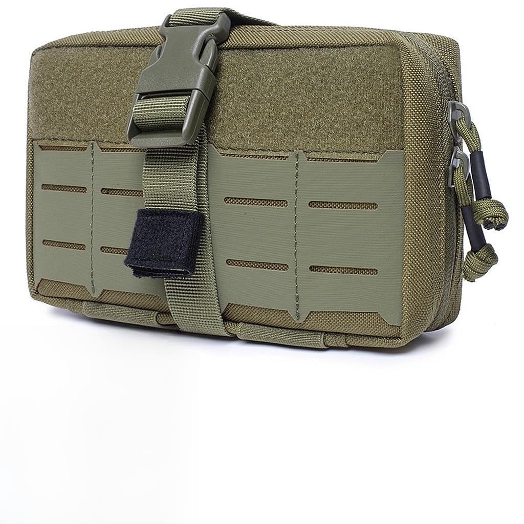 Sac tactique Molle en toile renforcée pour équipement EDC vert