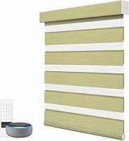 Vista 18 de ACMEART Persianas Cebra Motorizadas con Control Remoto, Control por APP y Funciona con Alexa/Google/Matter, Persianas de Ventana 100% Opacas