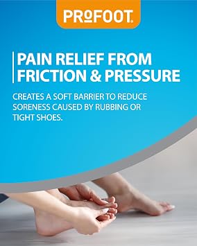 Profoot Toe Foam - Corn and Bunion Protectors Soft Foam Toe Tubes for Relieving Pain Caused by Pressure and Friction 2 Pack (6 Tubes) - 3 Tubes 2 Small and 1 Large