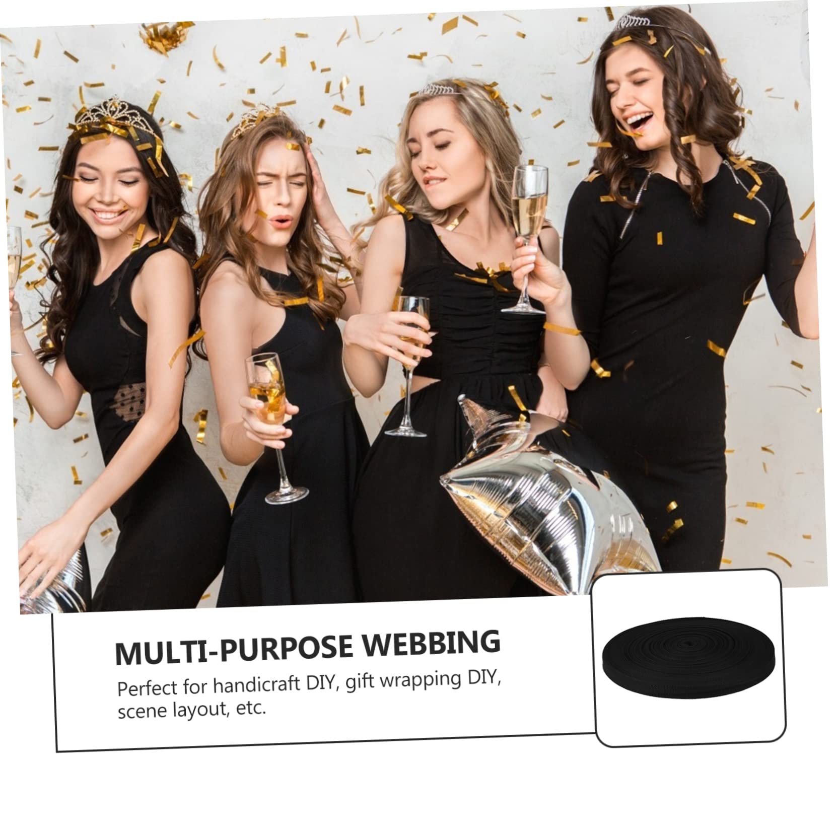 HAPINARY Long Length Cotton Webbing for Straps 2cm Wide Professional Craft Supplies