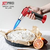 JETPRO Gázégő Konyhai Fáklyalámpa Állítható Lánggal és Biztonsági Zárral Piros 2