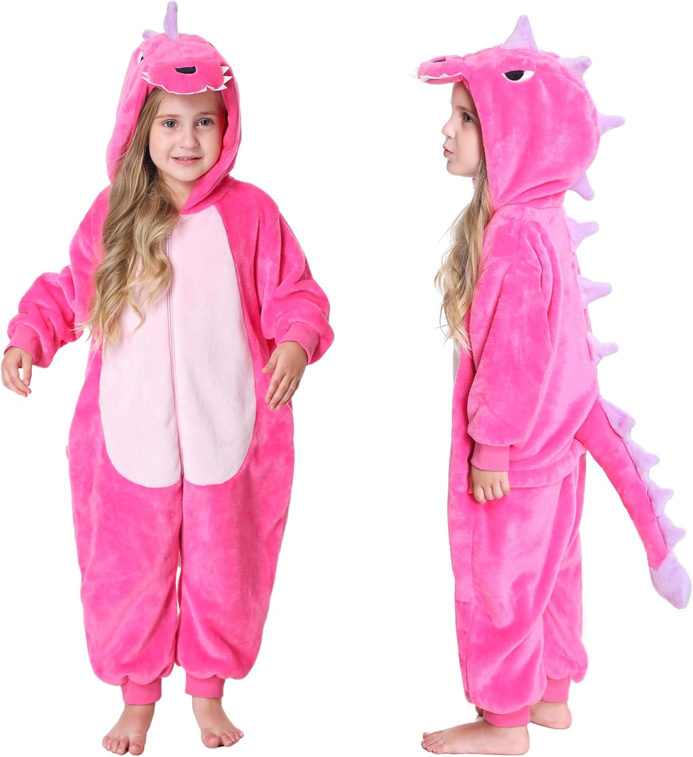 TONWHAR Kids Cartoon Animal Onesie Pajamas Halloween Cosplay Costume Jumpsuit Partywear for Boys & Girls