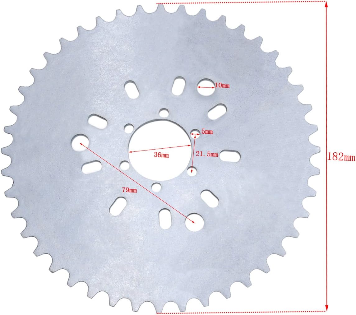 Sthus 44T Wheel Sprocket Fit 415 Chain 49cc 50cc 60cc 66cc 80cc 2 Stroke Engine Motorized Bike