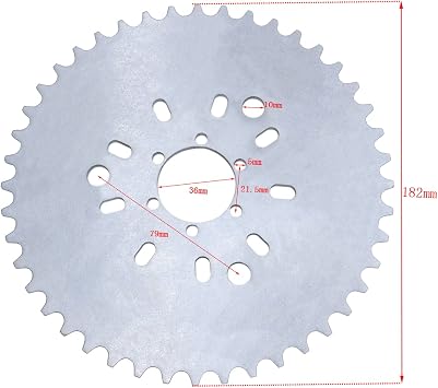 44T عجلة مسننة تناسب 415 سلسلة 49cc 50cc 60cc 66cc 80cc 2 محرك السكتة الدماغية دراجة آلية   