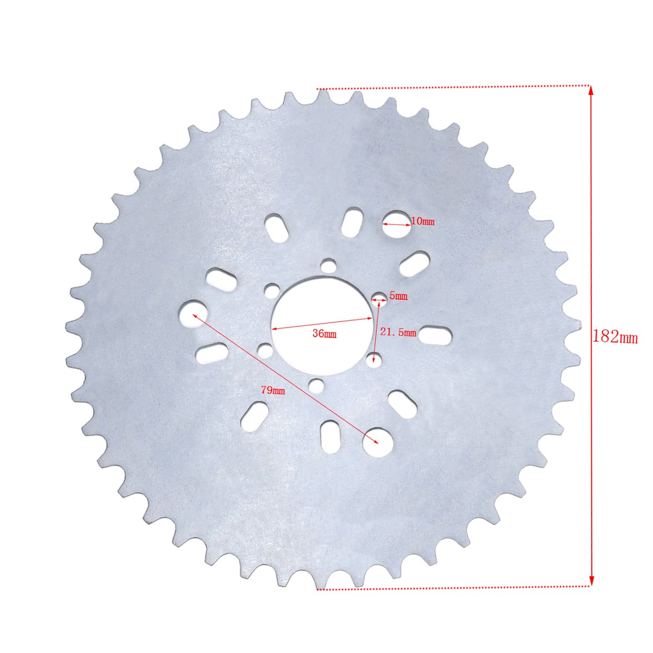 UAUS 415 Chain Sprocket 1.5" 44T Black CNC Adapter 2 Stroke Engine Motorized Bicycle 49cc 50cc 60cc 80cc