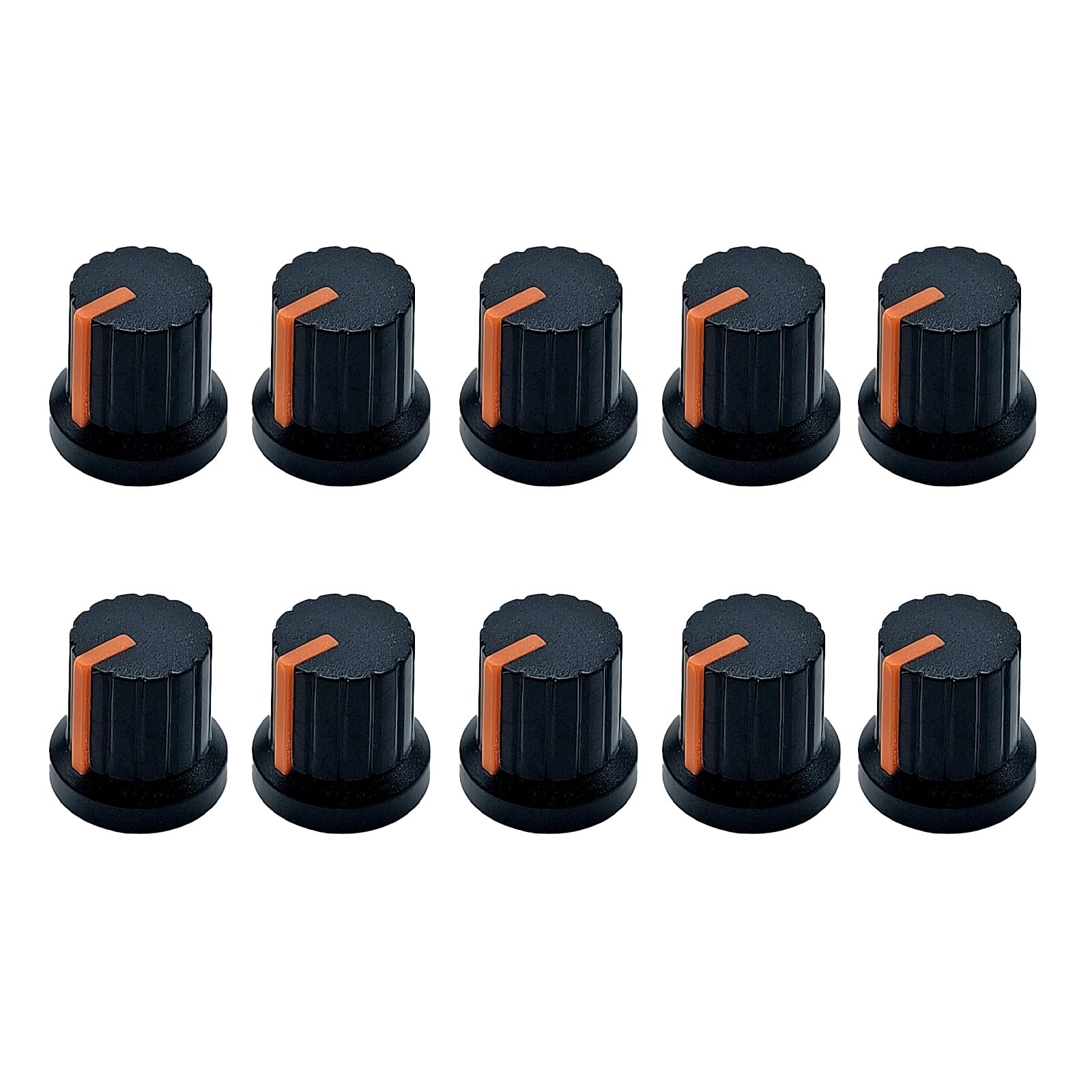 Xidonasuo 10Pcs Guitar Volumes Control Knob 6mm Shaft Hole Potentiometer Knobs Replacement Electric Guitar Effect Pedal Knobs Potentiometer Knob for Speakers Effect Pedal Amplifier