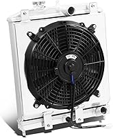 DNA Motoring RA+FS-HC92-42-2 2-Row Aluminum Radiator & Fan Shroud for 92-00 Civic, 93-97 Del Sol, 94-01 Integra MT (D15/D16/B16/B18)