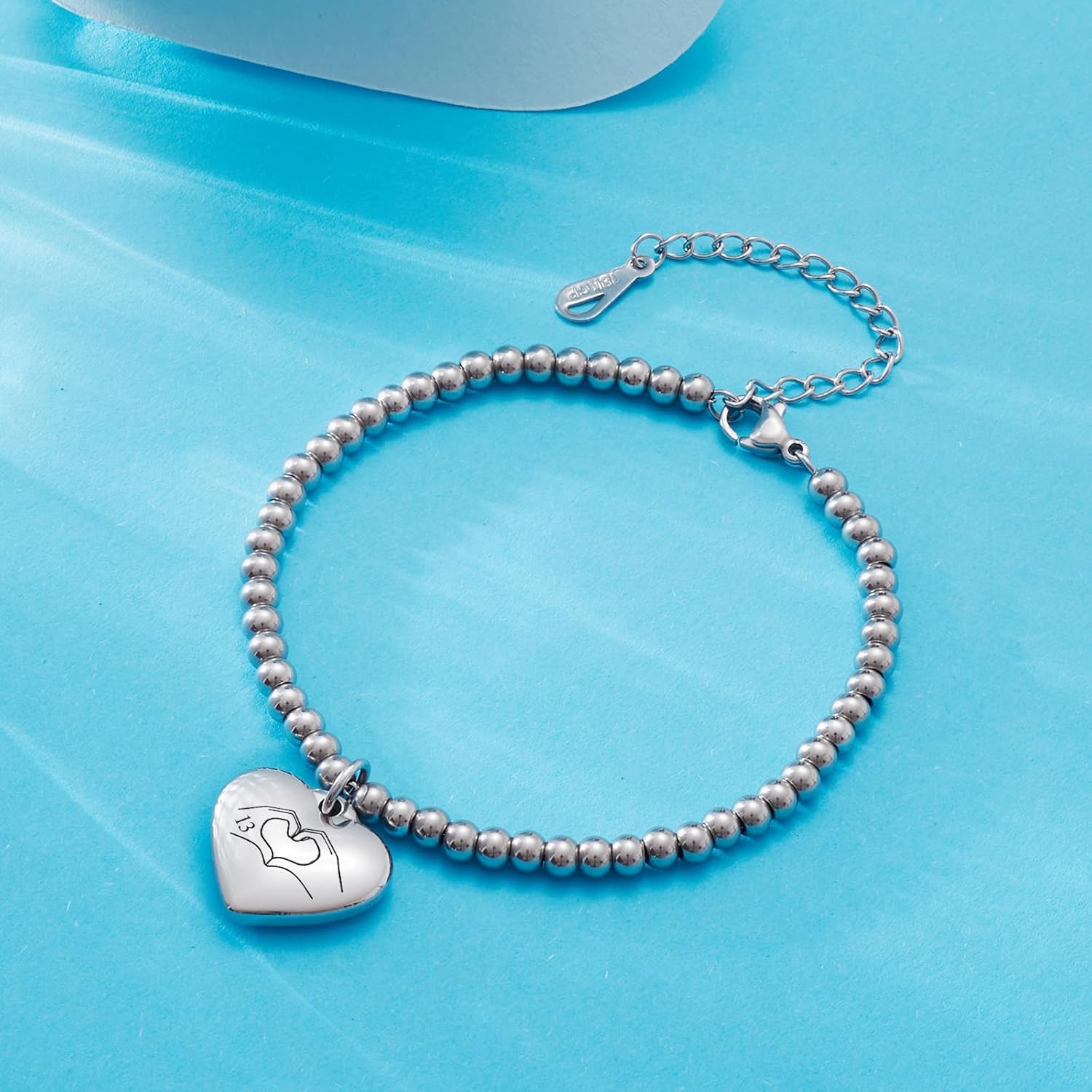 VIMIEW Heart Beads Womens Inspired Bracelets Adjustable Taylor Quotes Bracelets Friendship & Family Jewelry Birthday Valentines Gifts for Women Daughter Sister Bestfriend. - Image 3