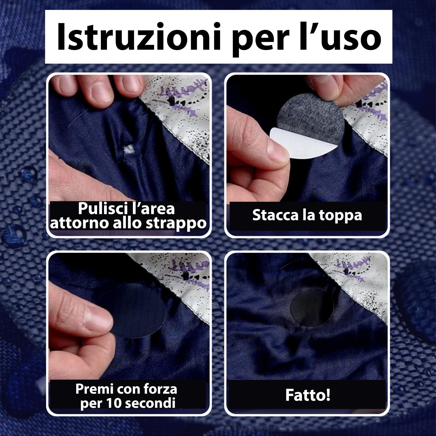 aZengear Toppe di riparazione (30+ colori) per piumini, giacche imbottite, tende, scarpe e tappezzeria, autoadesive, impermeabili, resistenti a strappi (11 pezzi, marina oscura)