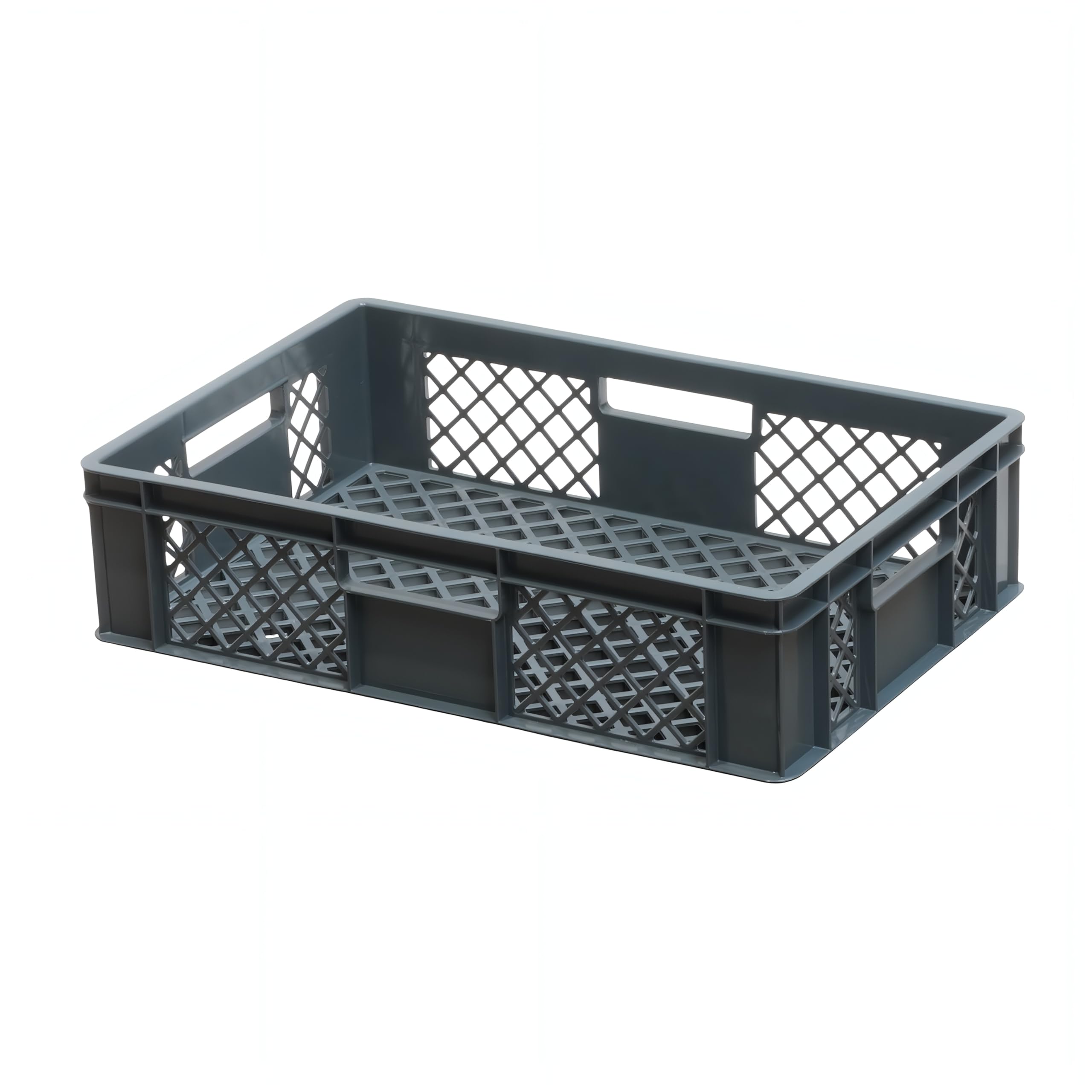 Logiplast 6 Stück Bäckerkisten Brotkisten 600 x 400 x 150 mm in Grau