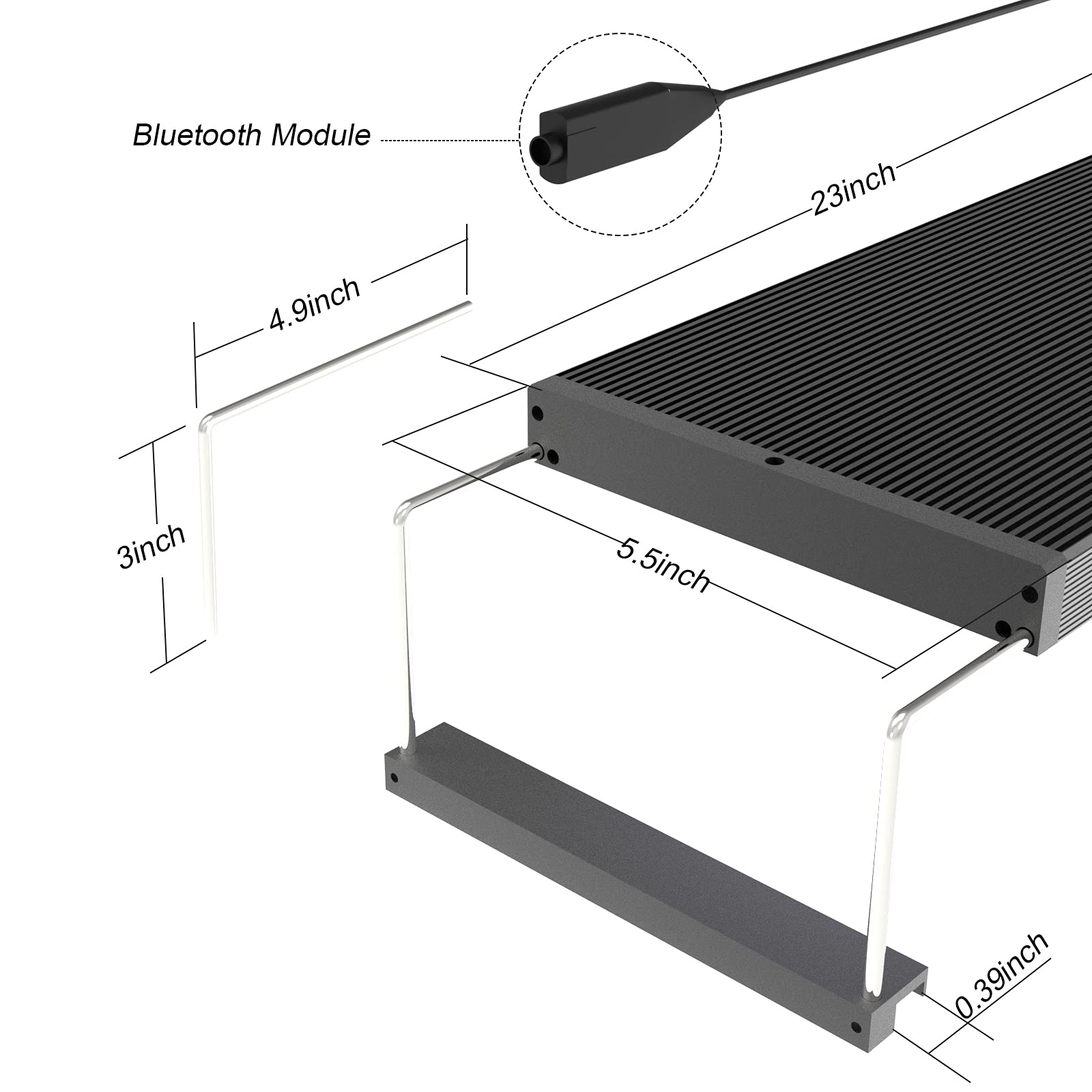 CHIHIROS AQUATIC STUDIO Aquarium LED Light (WRGB II 60, Black