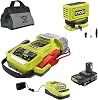Buho Cordless Jump Starter and Inflator Accessory Bundle - 18 Volt 1600 Amp Ryobi Jump Starter High Volume Inflator 2.0 Ah Battery 18V Charger 16 Inch Tool Bag, P7110PCL001BB010