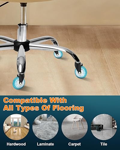 Vista 44 de RidRed Ruedas giratorias de repuesto para sillas de juegos o de oficina, de alta resistencia, de hule, ajuste universal, de 3 pulgadas, sin ruido