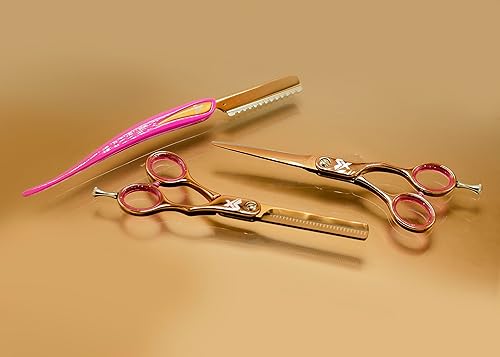 Miniatura 5 de Cricket Shear Xpressions Hey Rosie 30T Tijeras Profesionales para Cortar Cabello - Tijeras de Barbero, Acero Inoxidable Japonés, Ideales para