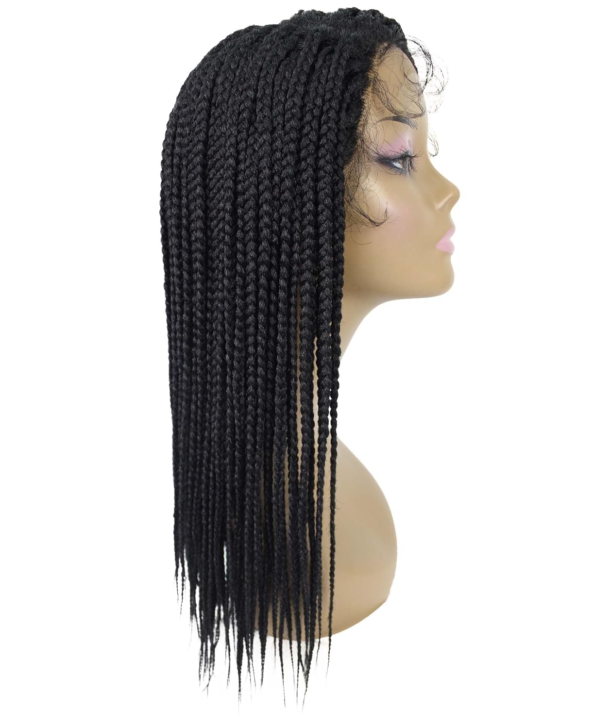 LUXLUXE Samone Curly Braided 21 in Long Braided Wig, Beauty Heat Resistant Fiber, 20+ Shades of Natural, Dip Dyed, & Blended Colors