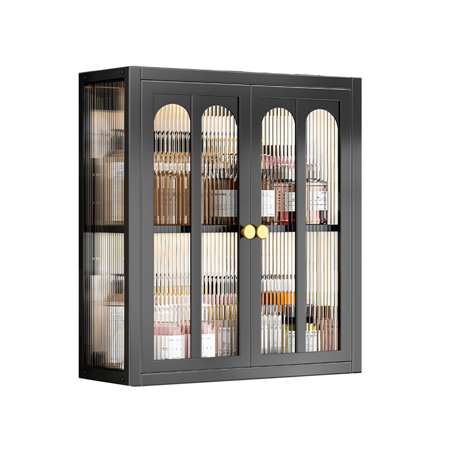 Estante de almacenamiento para inodoro sin perforaciones con puertas integradas