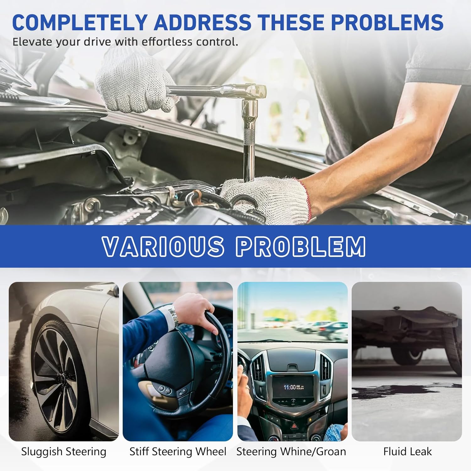 Brand New Power Steering Pump, Fit for 2014-2022 Ram ProMaster 1500/2500/3500 V6 3.6L - Replace 20-1075, 201075, 7693955294, 68214885AA, 53187704, 97291M