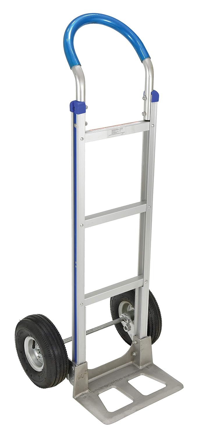 Vestil ALUM-LOOP Aluminum Single Loop Handle Hand Truck 18-1/2 In. x 20 In. x 49-1/4 In. 500 Lb. Capacity Silver