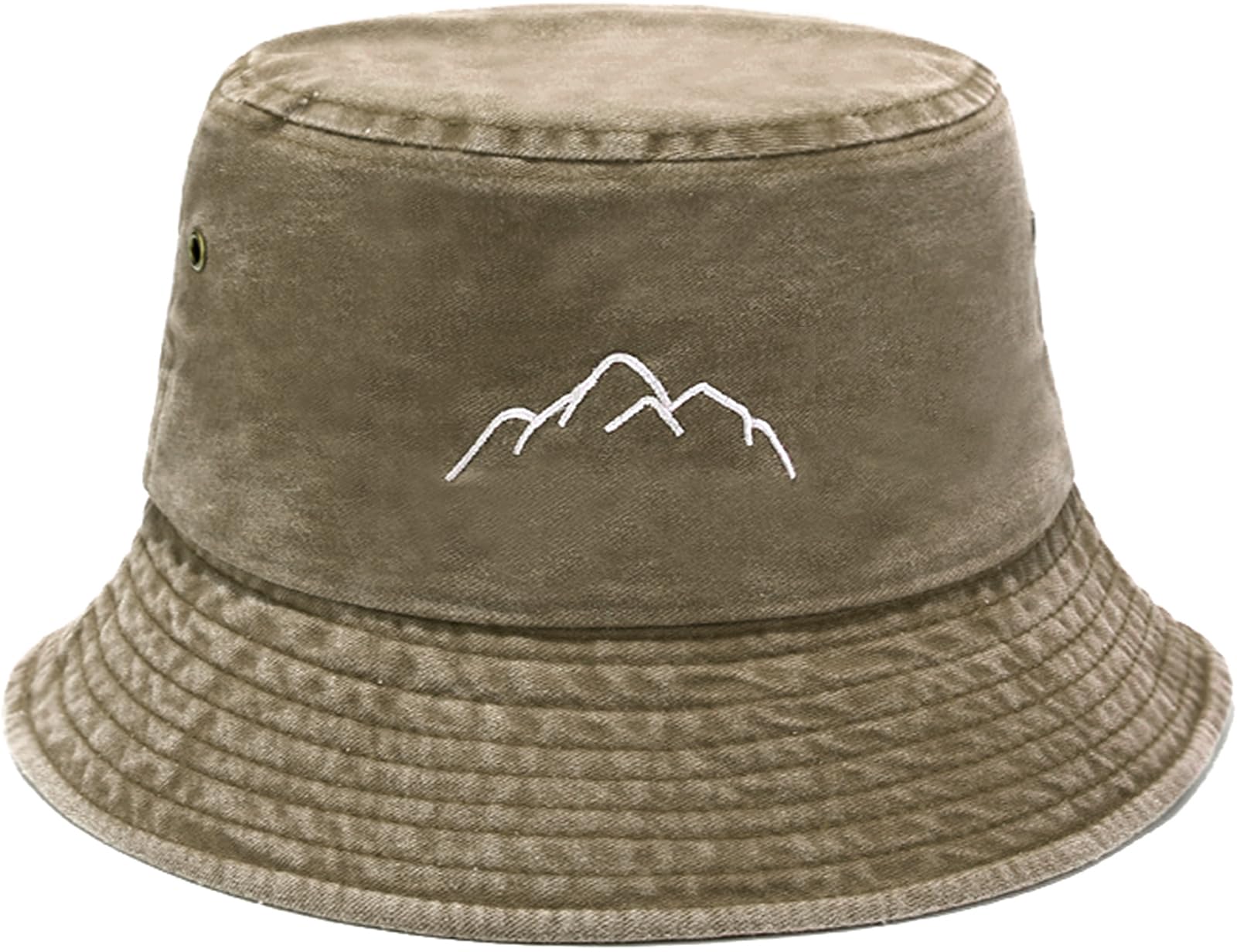 XYIYI Mountain Washed Bucket Hat Vintage Packable Summer Beach Fishing Hat Sun Hats for Men Women