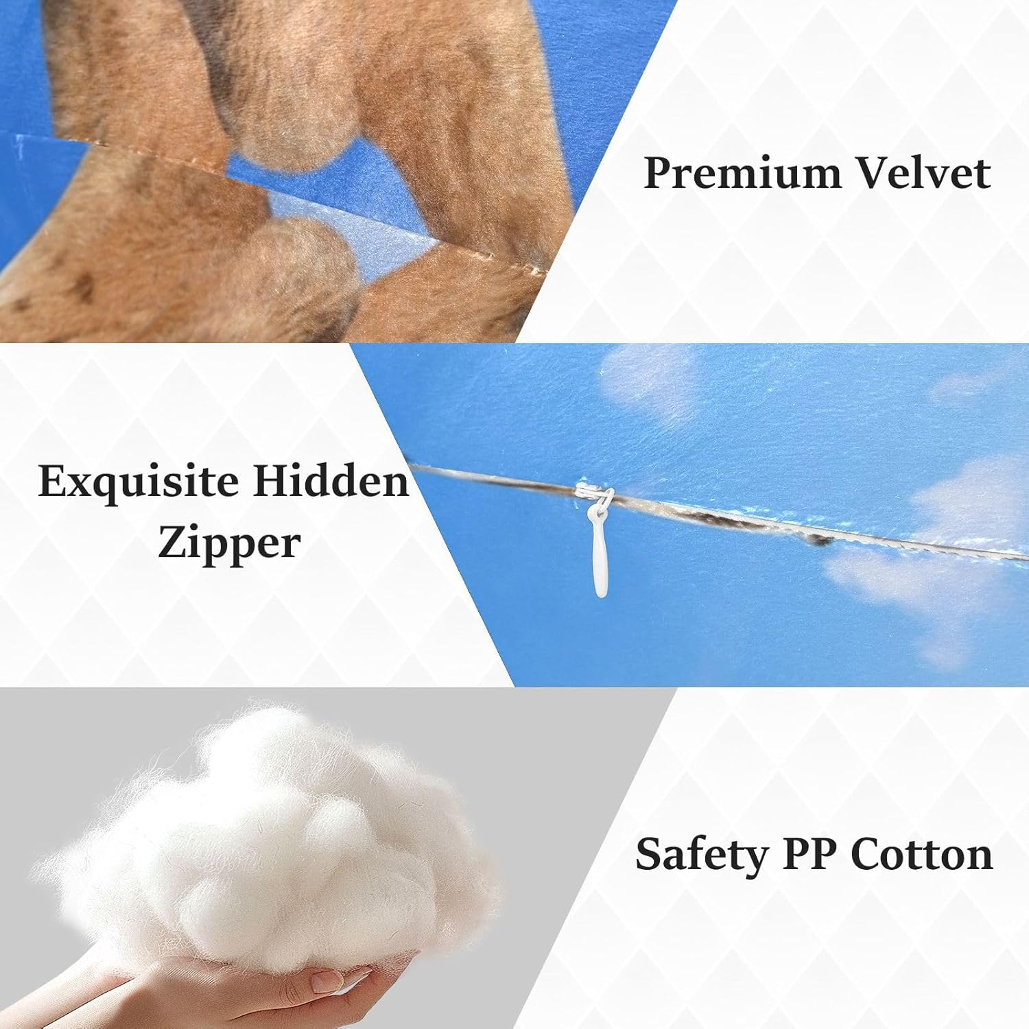 Cute Giraffes Human-Shaped Pillow Soft Body Pillows Washable Velvet Pillows for Anxiety Relief Sleeping Cuddling & Support