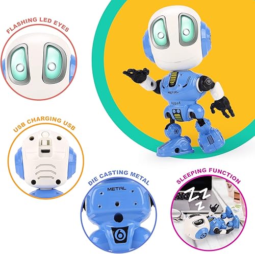 Miniatura 2 de Rellenos de calcetines robots parlantes recargables para niños mini juguetes robot que repite lo que dices y ayuda a los niños a hablar juguetes