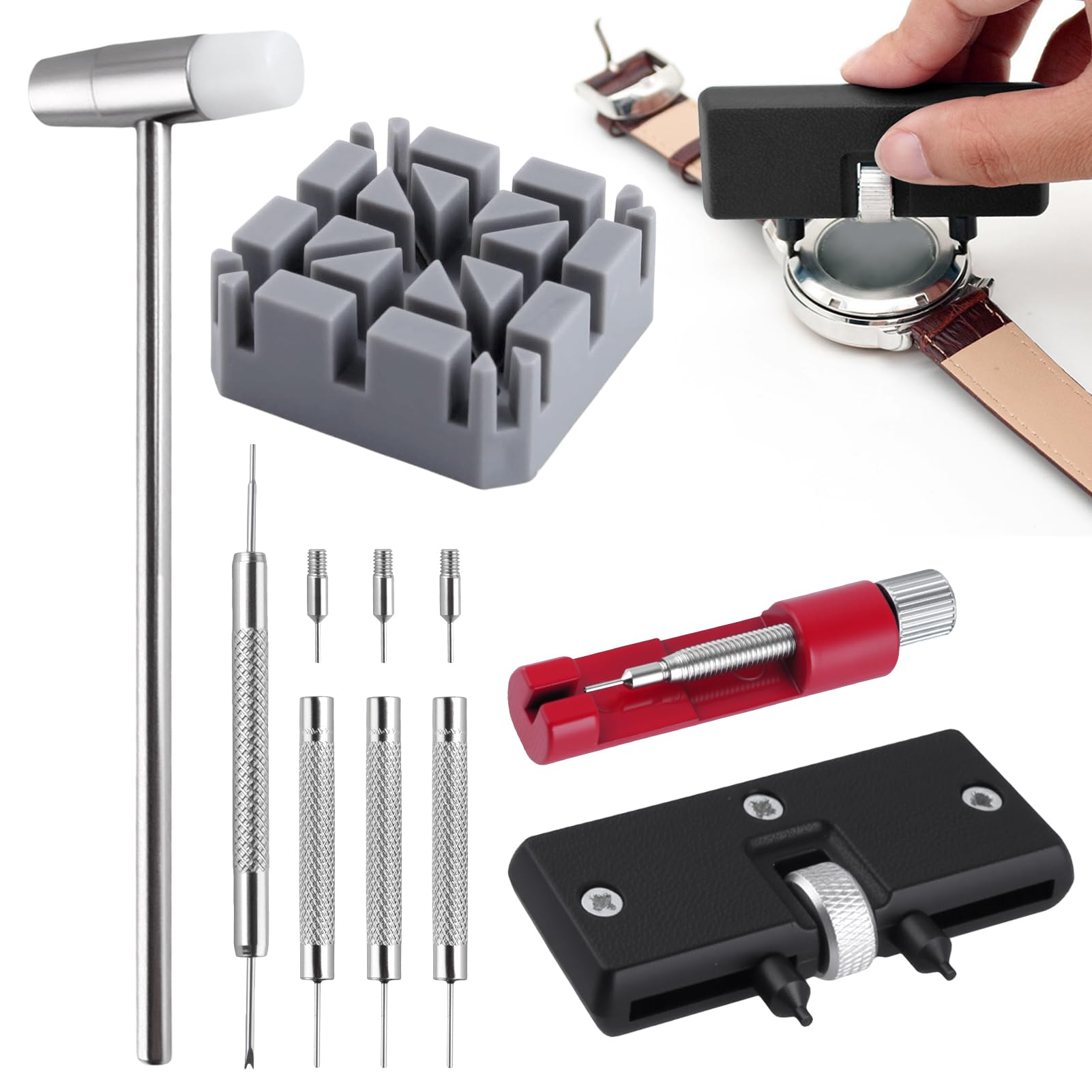 Kit remplacement batterie montre complet avec tournevis bracelet et ouvre-boîtier dos
