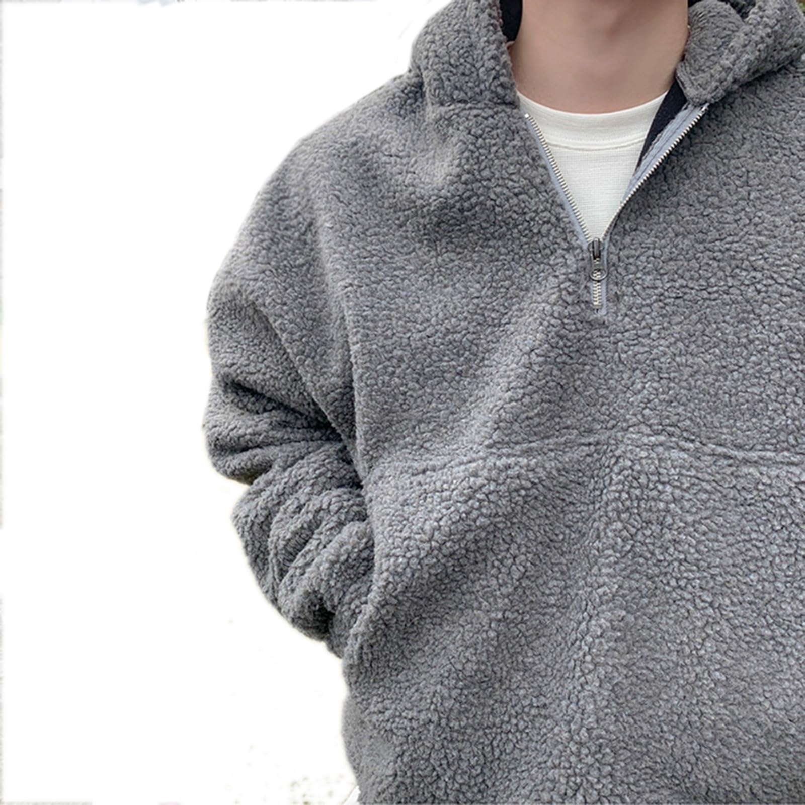 Herren-Sweatshirt Aus Fleece, Rundhalsausschnitt, E Produktbild-Vorschau 1
