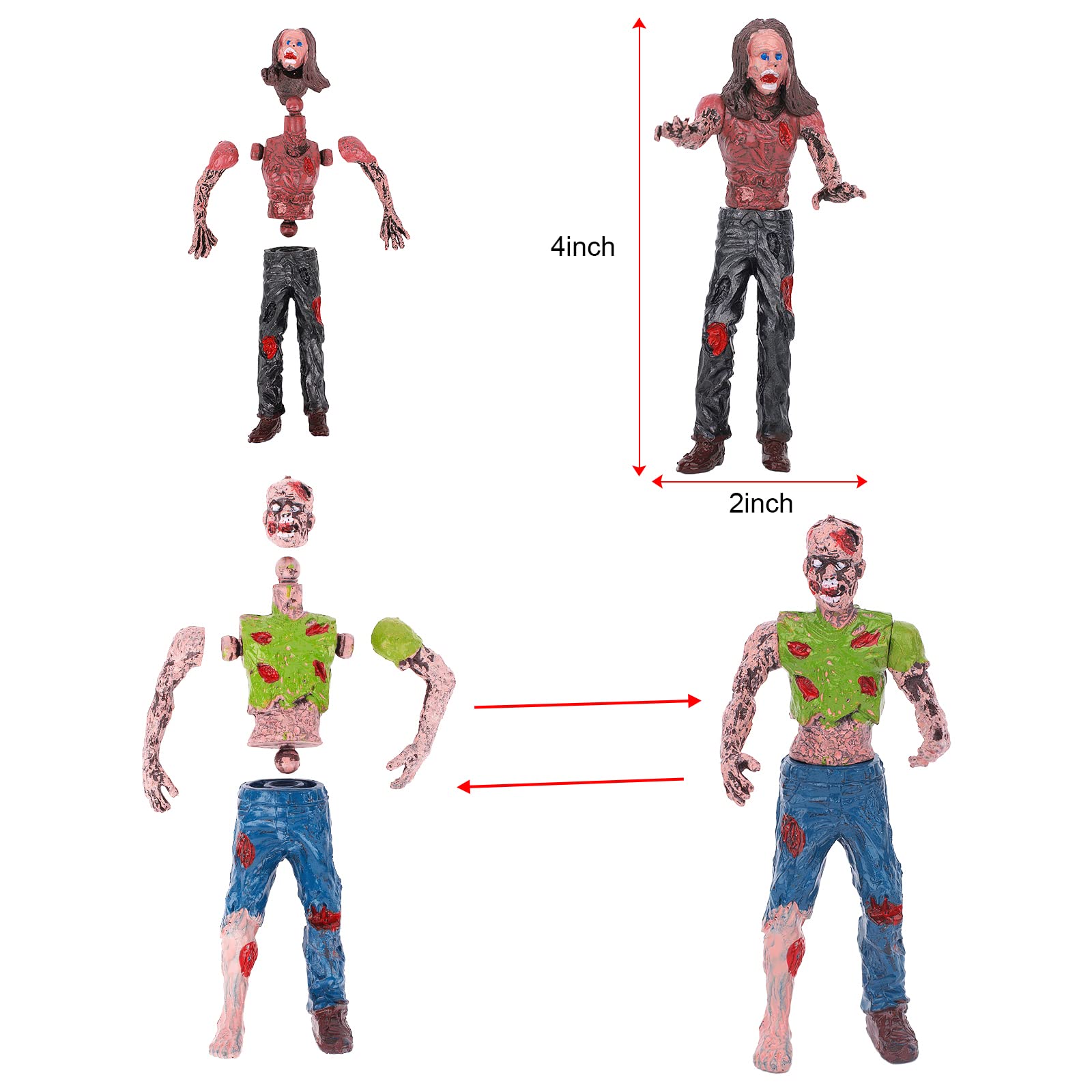 Amazon.co.jp: ゾンビウォーキングデッド人形アクションフィギュアテロ