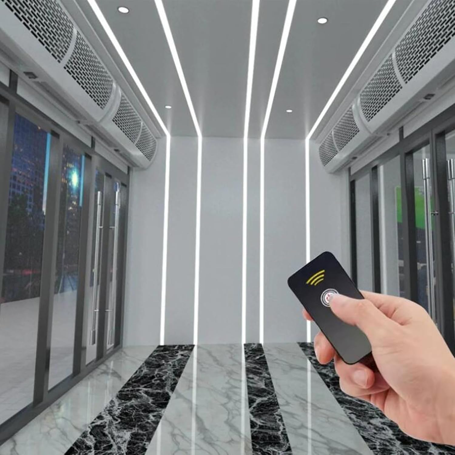 Commercial Air Curtains Commercial Curtain Machine Silent Air Curtain Machine Door Fan Air Curtain Ceiling Air Curtains Coolers(120cm)